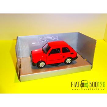 Model Fiat 126 červený 1:21-en