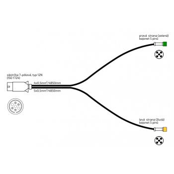 Kabeláž 4,85 m/7-pól. zástrčka en